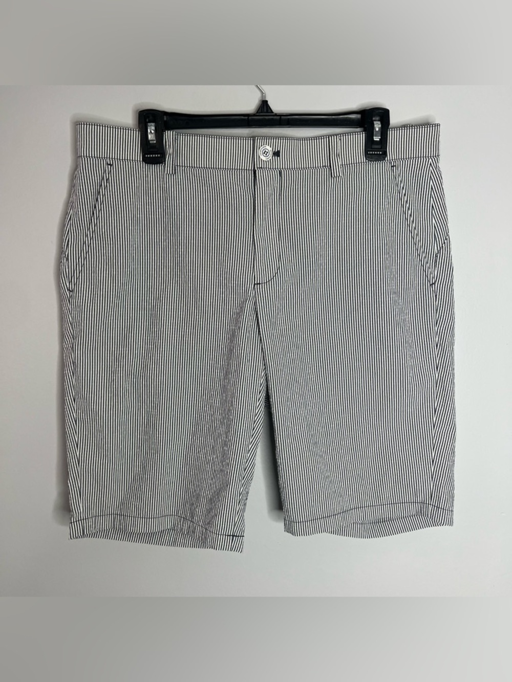 Castelbajac Seersucker Shorts Mens Small White Navy Stripes